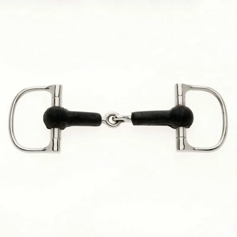Lorina Rubber D-Ring Jointed Race Snaffle Bit