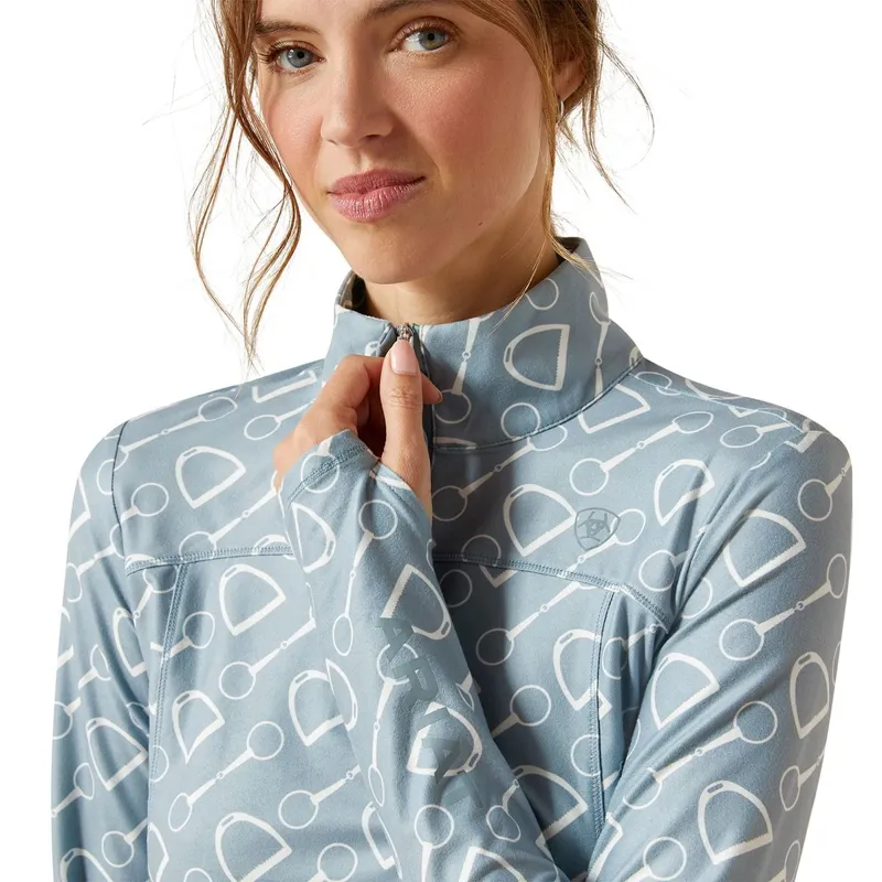 Ariat Lowell 3.0 1/4 Zip Women's Base Layer - Hardwear Print-2
