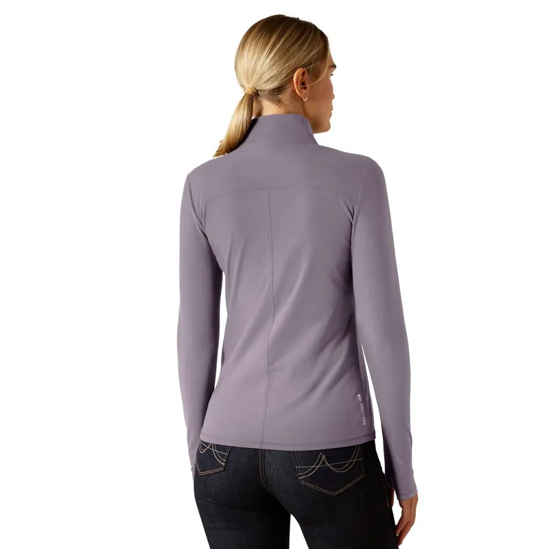 Ariat Lowell 3.0 1/4 Zip Women's Base Layer - Purple Ash-2