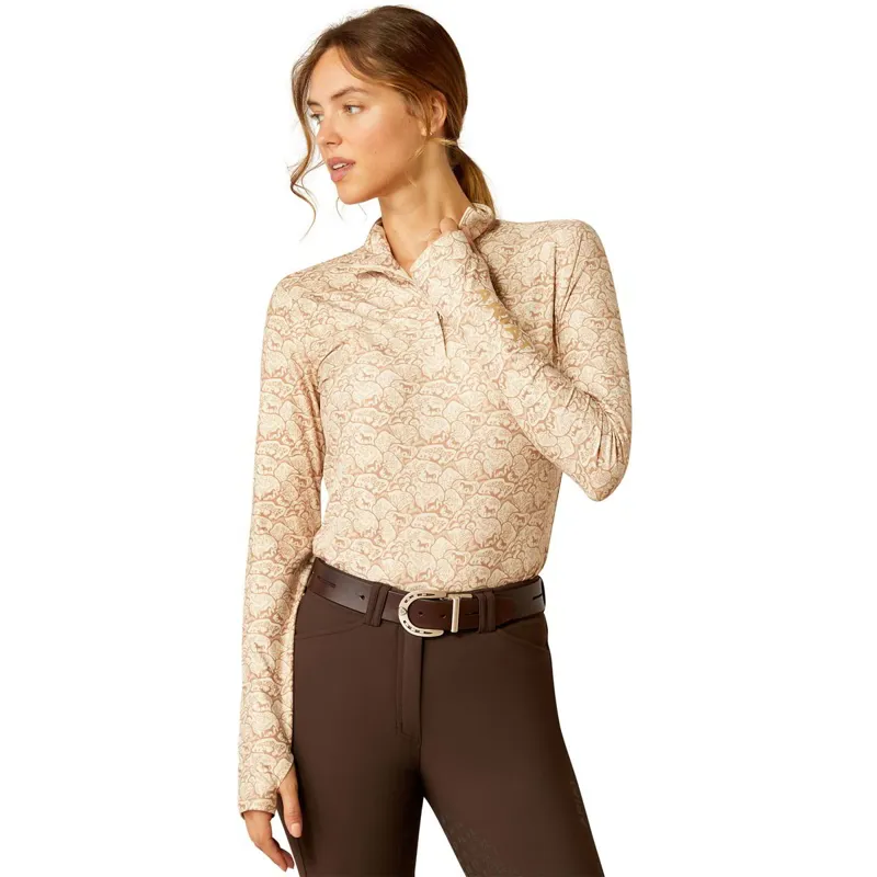 Ariat Lowell 3.0 1/4 Zip Women's Base Layer - Land Of Horses