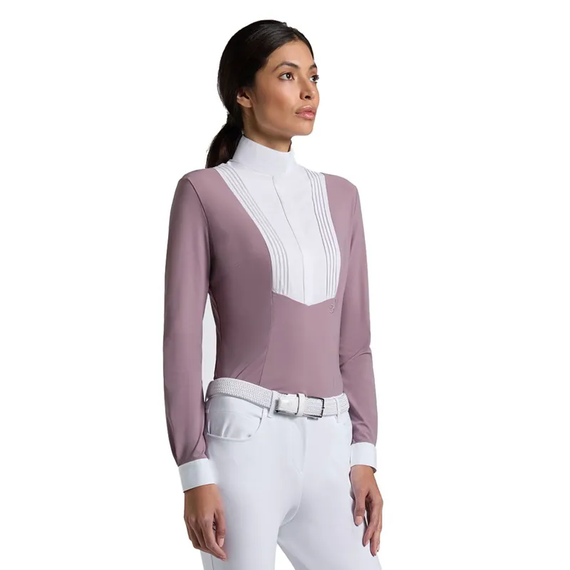 Cavalleria Toscana Womens Long Sleeve Jersey Show Shirt - Grape Shake