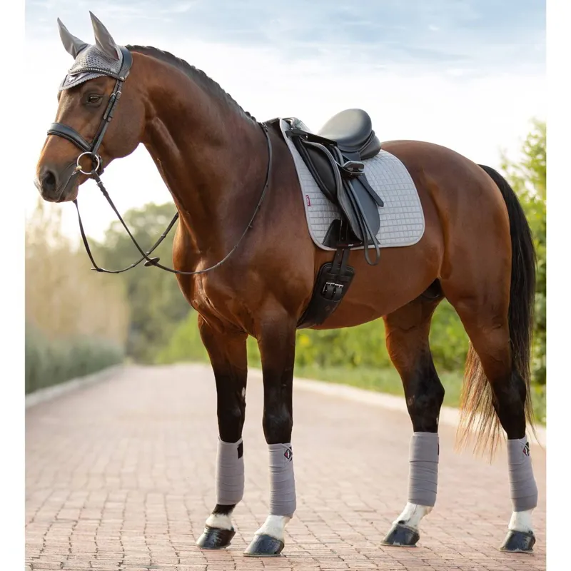 LeMieux Luxury Polo Wraps - Grey-1