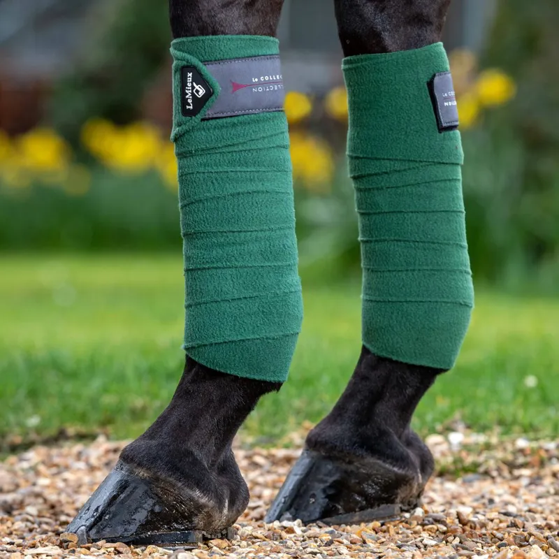 LeMieux Luxury Polo Wraps - Hunter Green-2