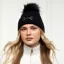 Holland Cooper Horse Bit Pom Pom Hat - Black