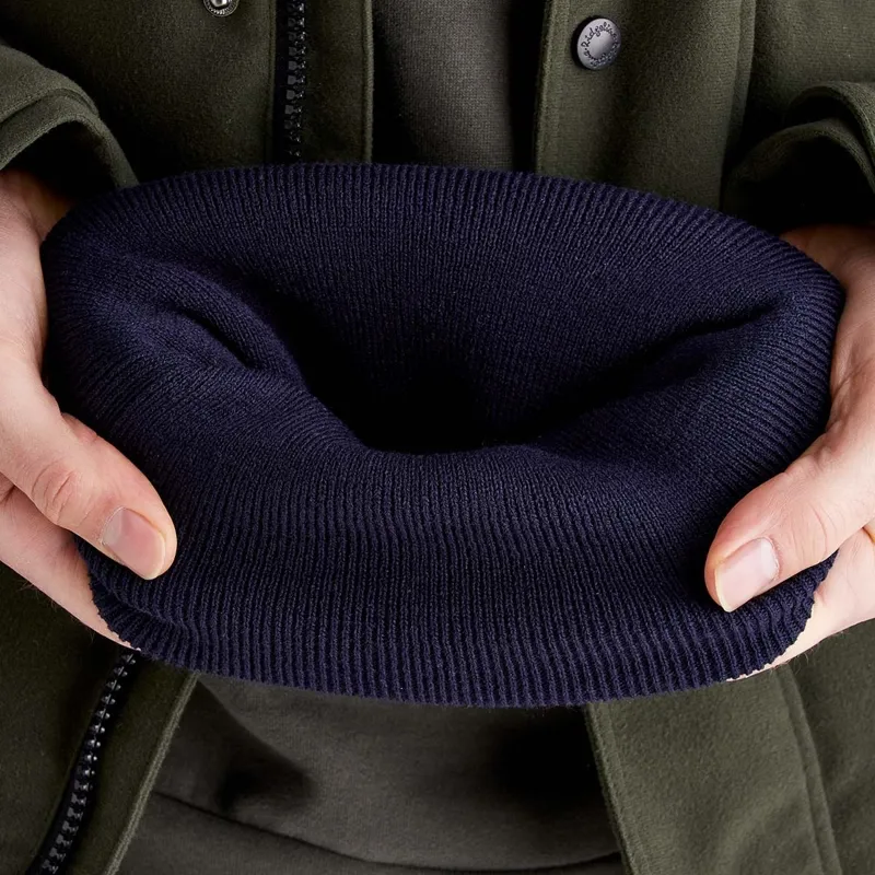 Ridgeline Heritage Unisex Fine Knit Beanie - Navy-4