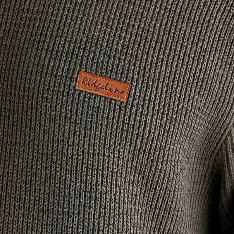Ridgeline Journeyman Mens Knit Sweater - Moss-5