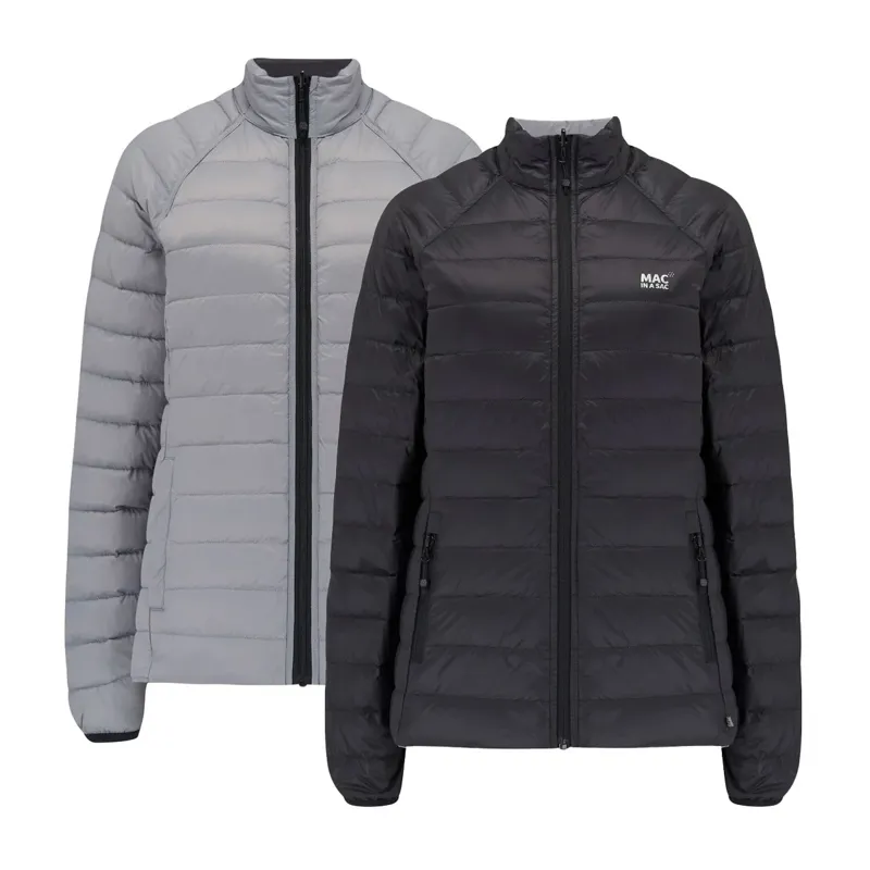 Mac In A Sac Reversible Polar Women's Down Jacket - Black/Grey - UK 8