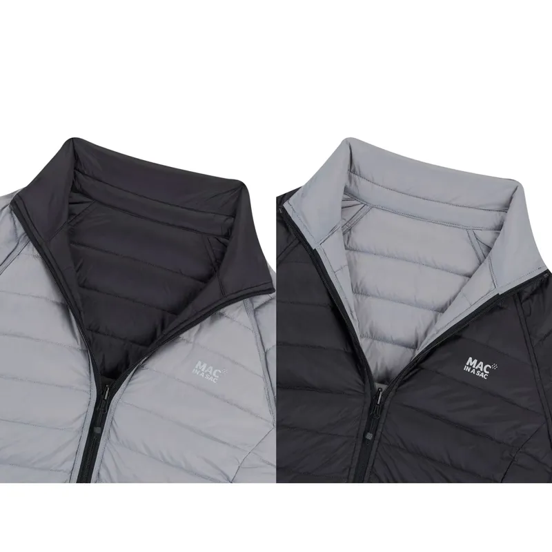 Mac In A Sac Reversible Polar Women's Down Jacket - Black/Grey - UK 8-2