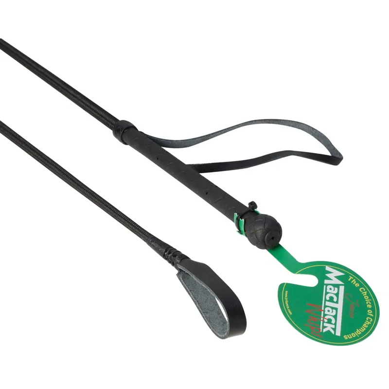 Mactack Junior 24 in Plain Riding Whip Black