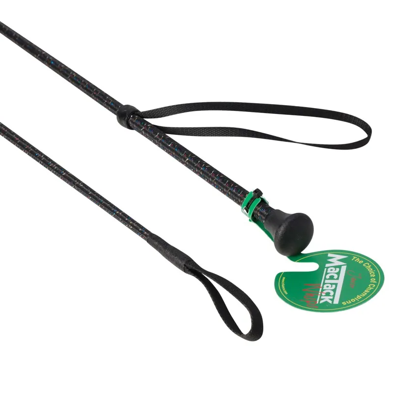 Mactack Junior Sparkle Riding Crop - Black