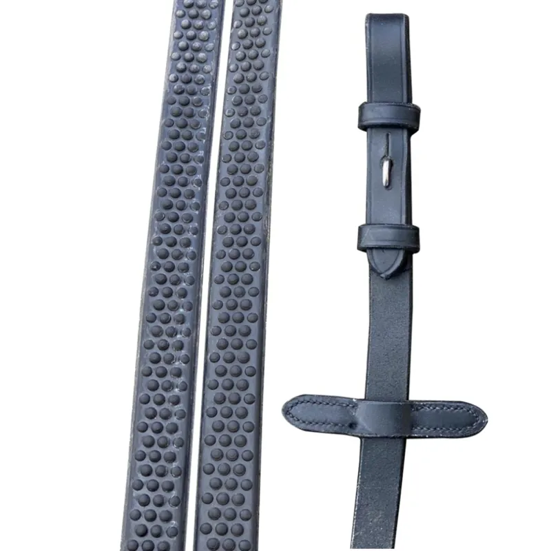 Mackey Legend Super Grip Rubber Reins - Black-1