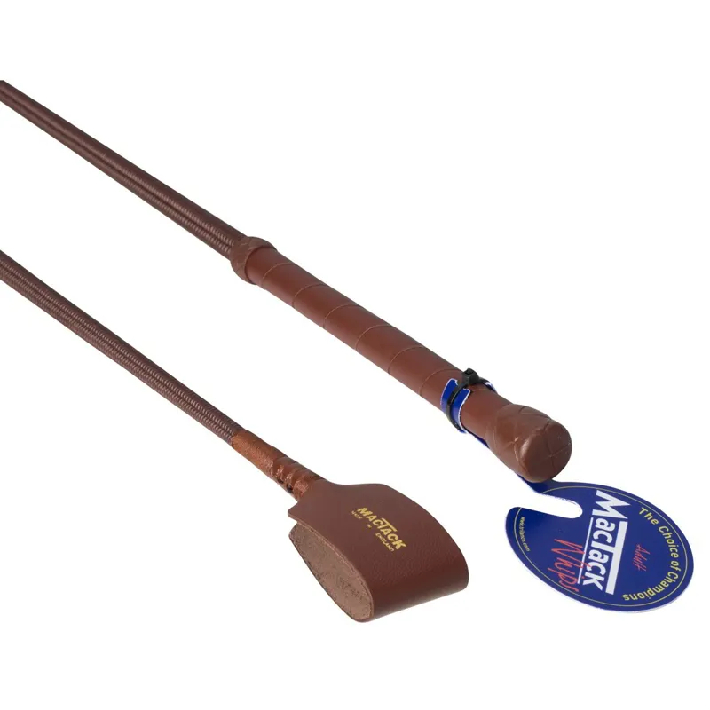 Mactack Square End Riding Whip - Brown-1