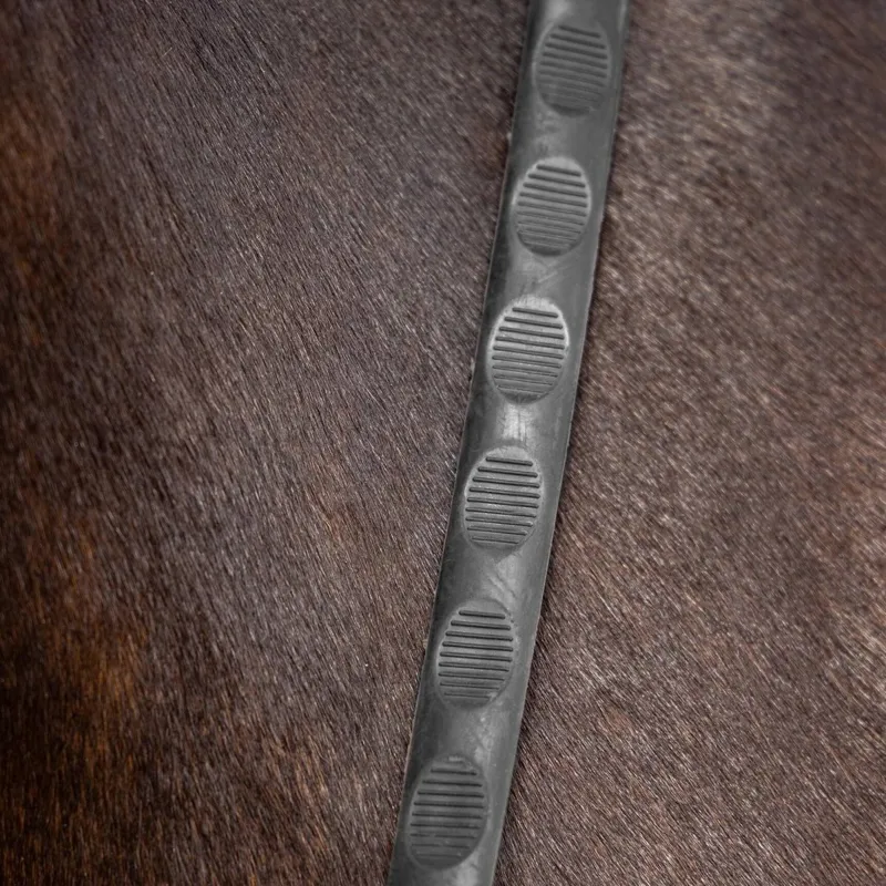 LeMieux Magna Grip Rubber Reins - Black/Silver-2