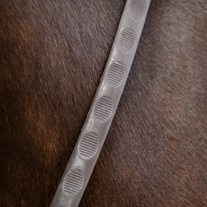 LeMieux Magna Grip Rubber Reins - Brown/Silver-1