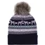 Platinum Malmo Fairisle Adult Pom Pom Beanie - Navy