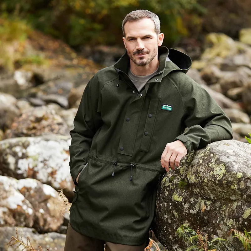 Ridgeline Monsoon Light Men's Waterproof Smock - Deep Forest-1