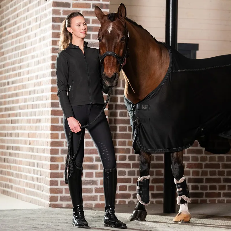 Eskadron Platinum Mesh Faux Fur Tendon Boots - Black-1