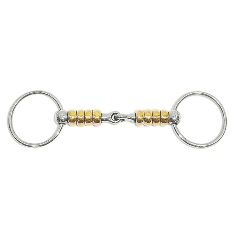 Metalab Magic System Loose Ring Copper Roller Single Joint Snaffle Bit
