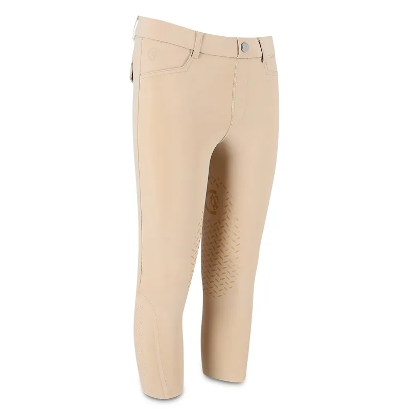 Kentucky Mexico Knee Grip Junior Boys Riding Tights - Beige
