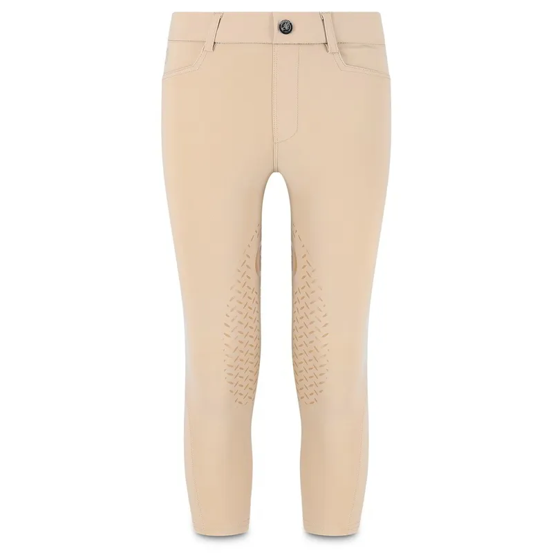Kentucky Mexico Knee Grip Junior Boys Riding Tights - Beige-1