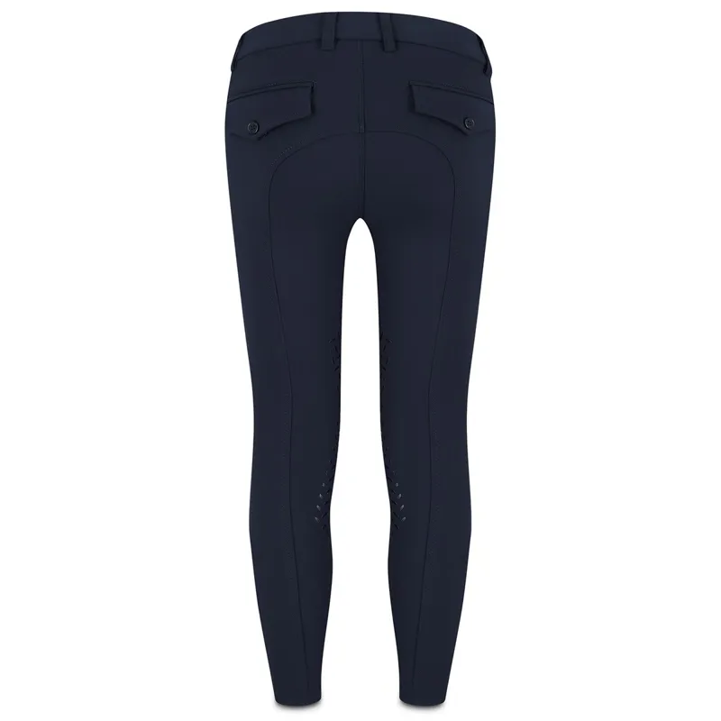 Kentucky Mexico Knee Grip Junior Boys Riding Tights - Navy-2