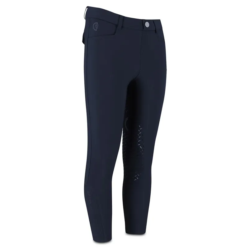 Kentucky Mexico Knee Grip Junior Boys Riding Tights - Navy