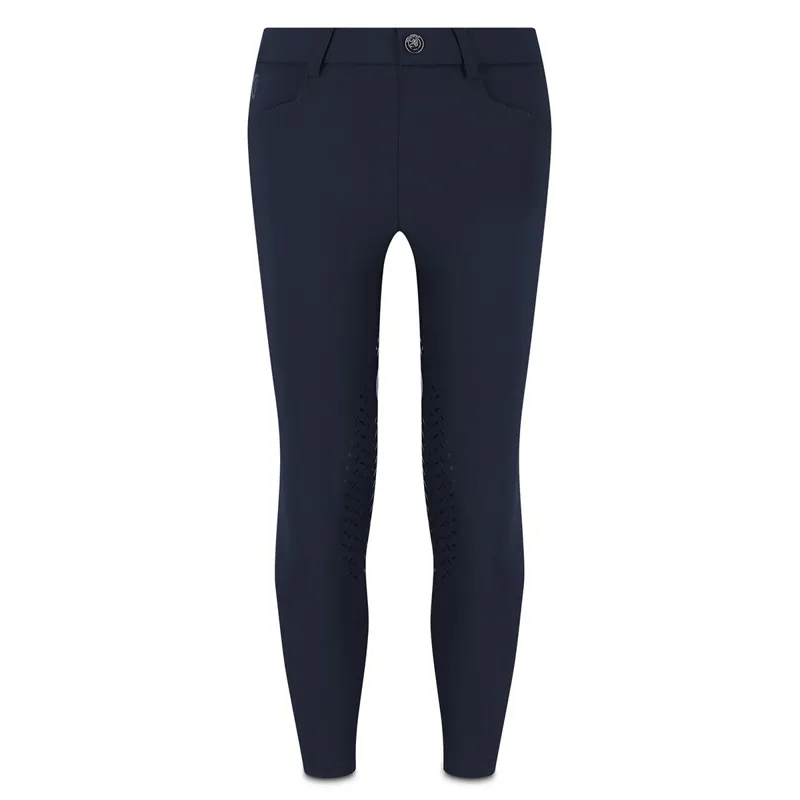 Kentucky Mexico Knee Grip Junior Boys Riding Tights - Navy-1