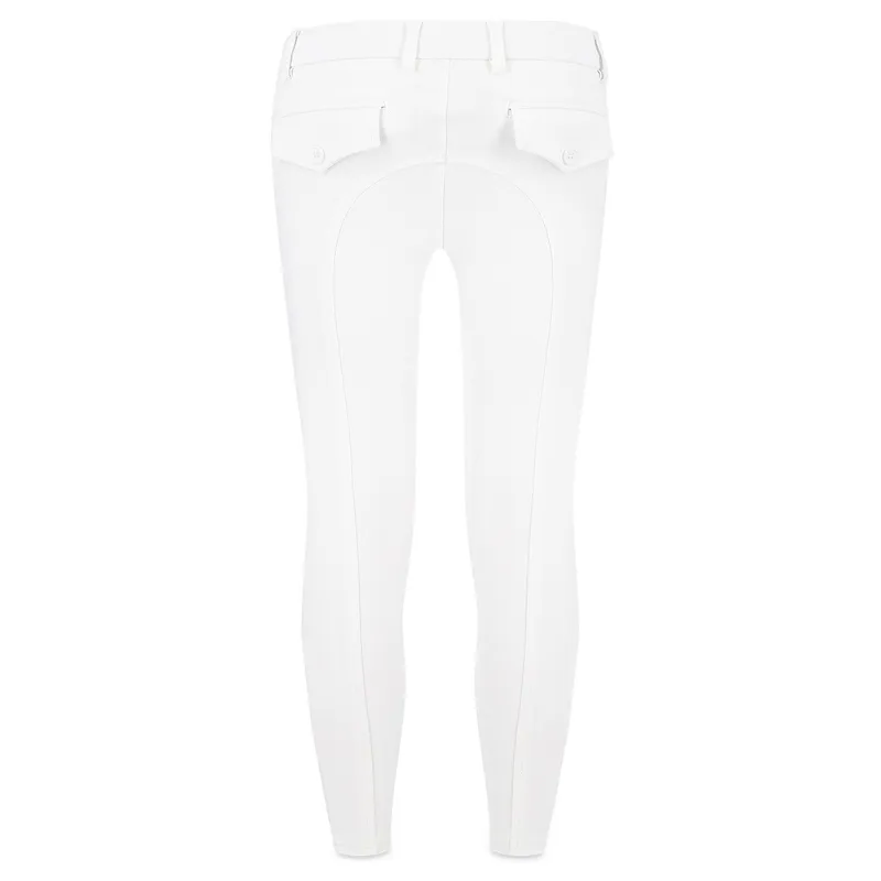 Kentucky Mexico Knee Grip Junior Boys Riding Tights - White-3