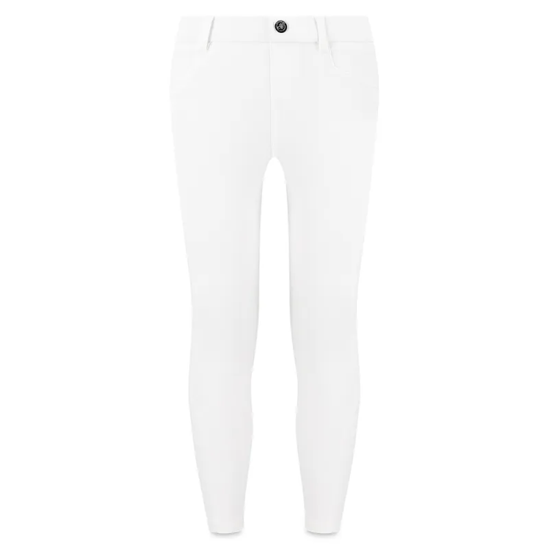 Kentucky Mexico Knee Grip Junior Boys Riding Tights - White-1