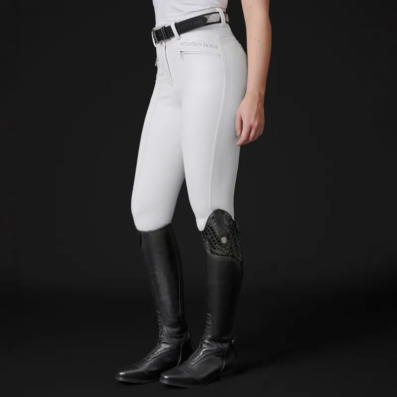 Mountain Horse Diana Full Grip Women's Competition Breeches - White-2
