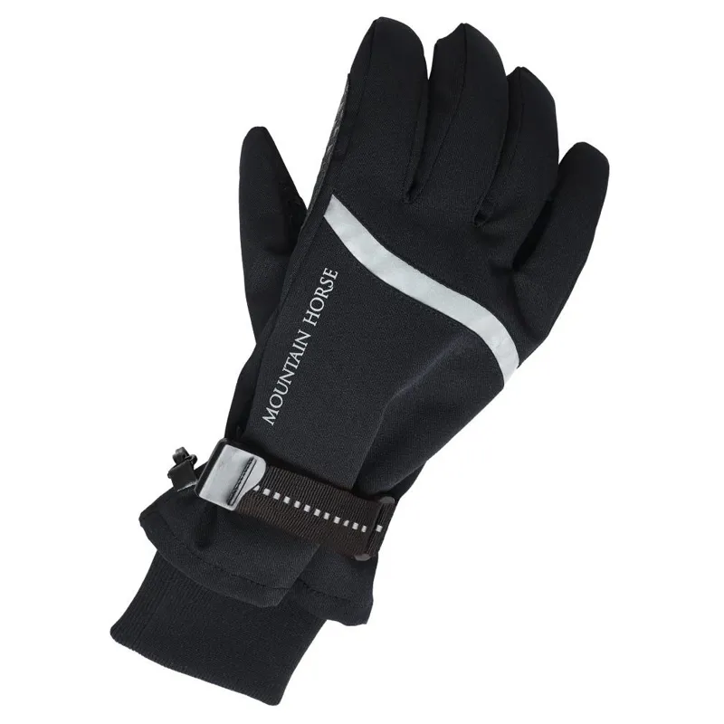Mountain Horse Explorer Adult Waterproof Riding Gloves - Black-1