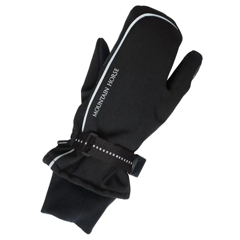 Mountain Horse Triplex Junior Riding Gloves - Black-1