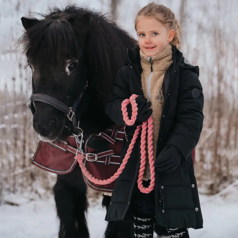 Mountain Horse Irma Youth Girls Long Quilted Jacket - Black-6