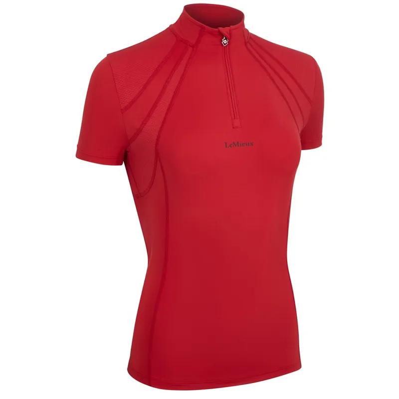 LeMieux Mia Mesh Womens Short Sleeve Base Layer - Chilli-4