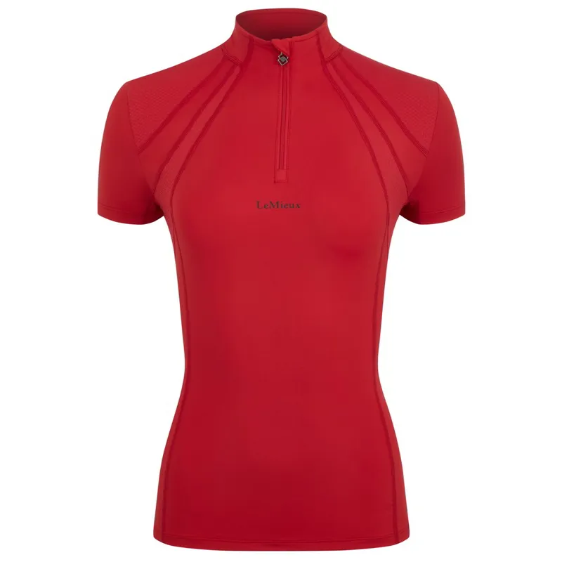 LeMieux Mia Mesh Womens Short Sleeve Base Layer - Chilli-2
