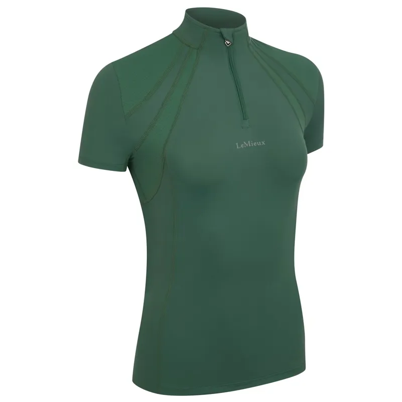 LeMieux Mia Mesh Short Sleeve Women's Base Layer - Hunter Green-4