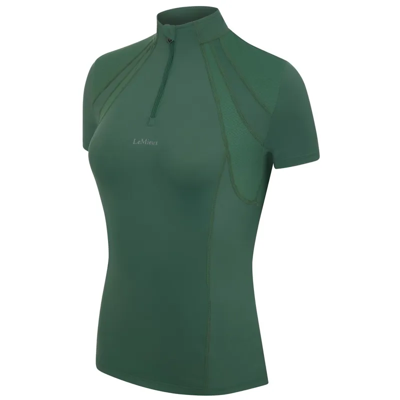 LeMieux Mia Mesh Short Sleeve Women's Base Layer - Hunter Green-3