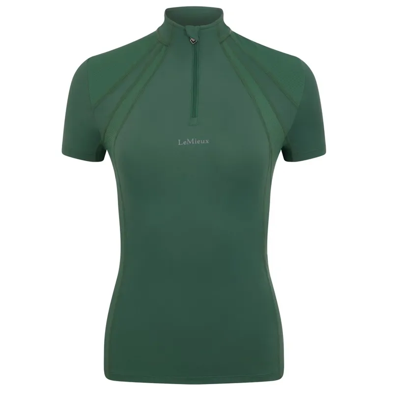 LeMieux Mia Mesh Short Sleeve Women's Base Layer - Hunter Green-2