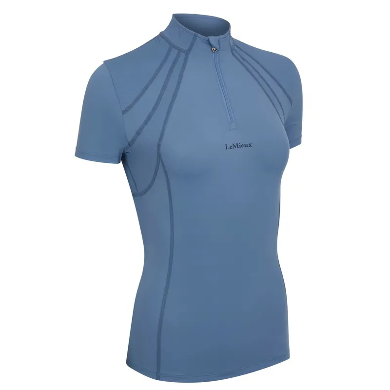 LeMieux Mia Mesh Womens Short Sleeve Base Layer - Ice Blue-5