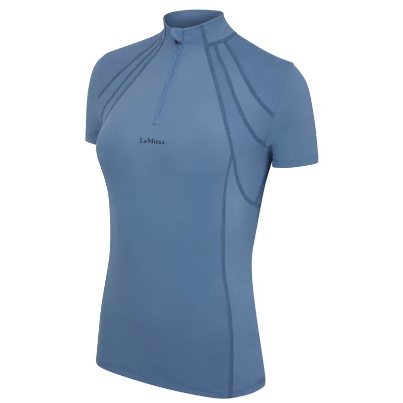 LeMieux Mia Mesh Womens Short Sleeve Base Layer - Ice Blue-4