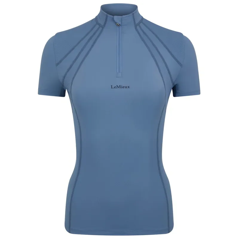 LeMieux Mia Mesh Womens Short Sleeve Base Layer - Ice Blue-2