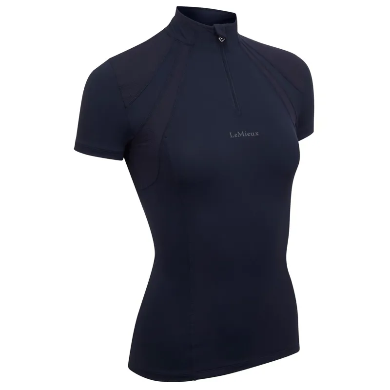 LeMieux Mia Mesh Womens Short Sleeve Base Layer - Navy-3