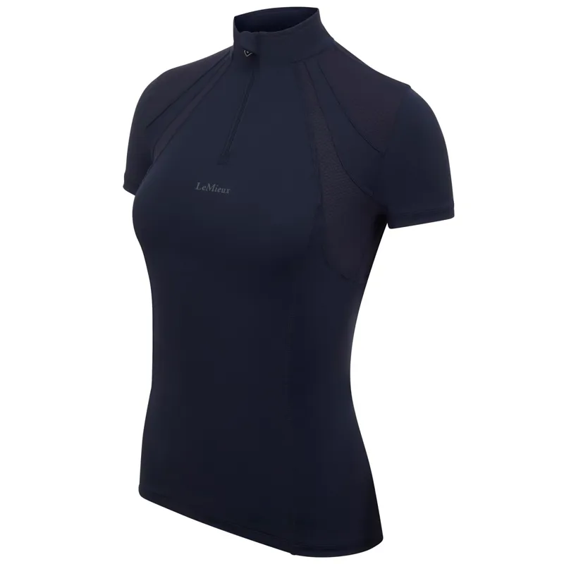LeMieux Mia Mesh Womens Short Sleeve Base Layer - Navy-5