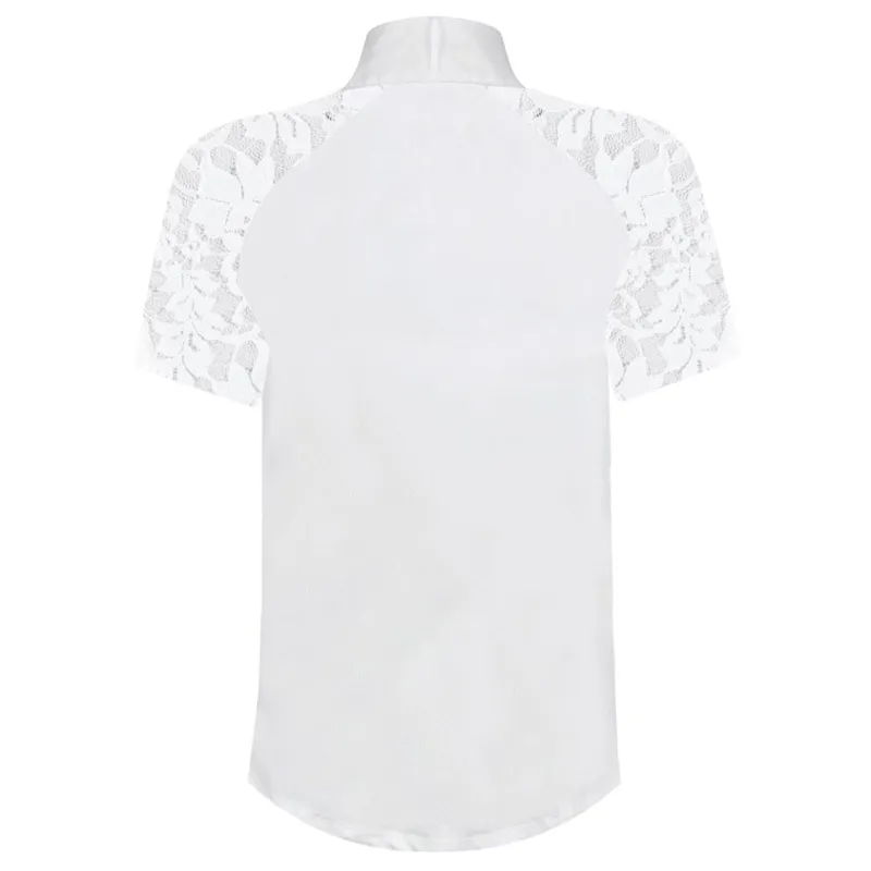 Equetech Mia Junior Girls Show Shirt - White-1