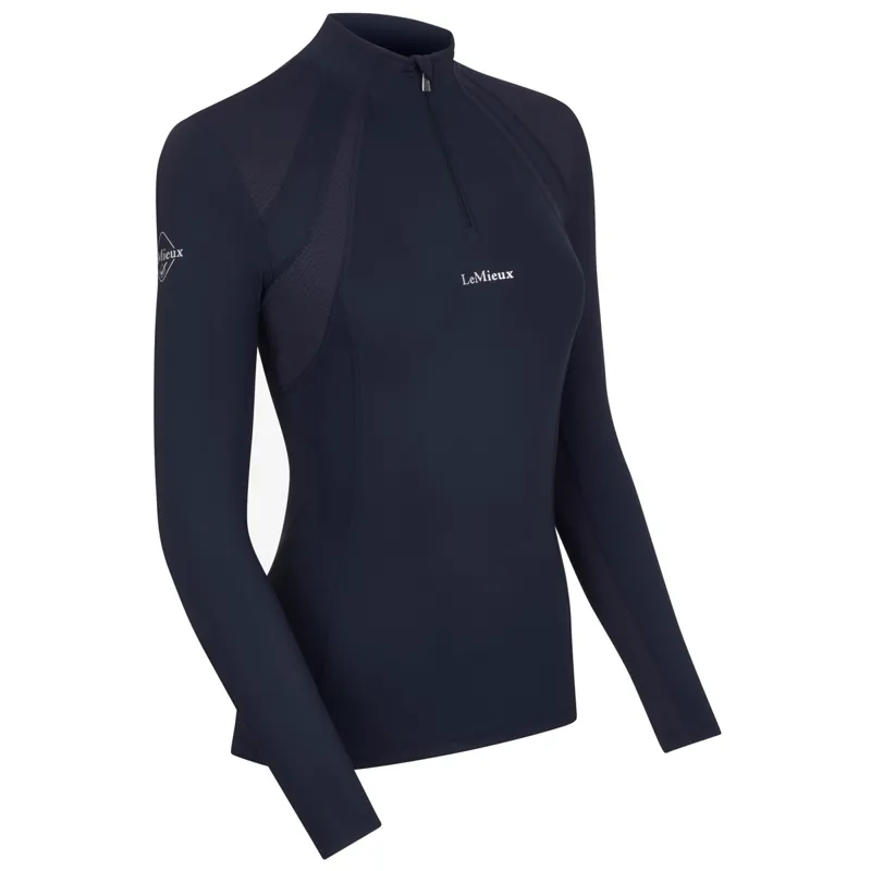 LeMieux Mia Mesh Long Sleeve Women's Base Layer - Navy-4
