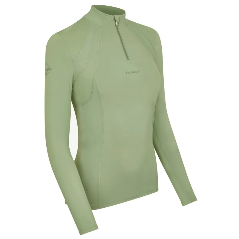 LeMieux Mia Mesh Women's Long Sleeve Base Layer - Thyme-2