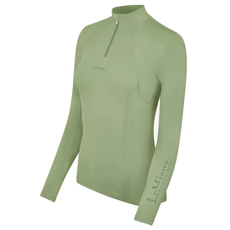 LeMieux Mia Mesh Women's Long Sleeve Base Layer - Thyme-3