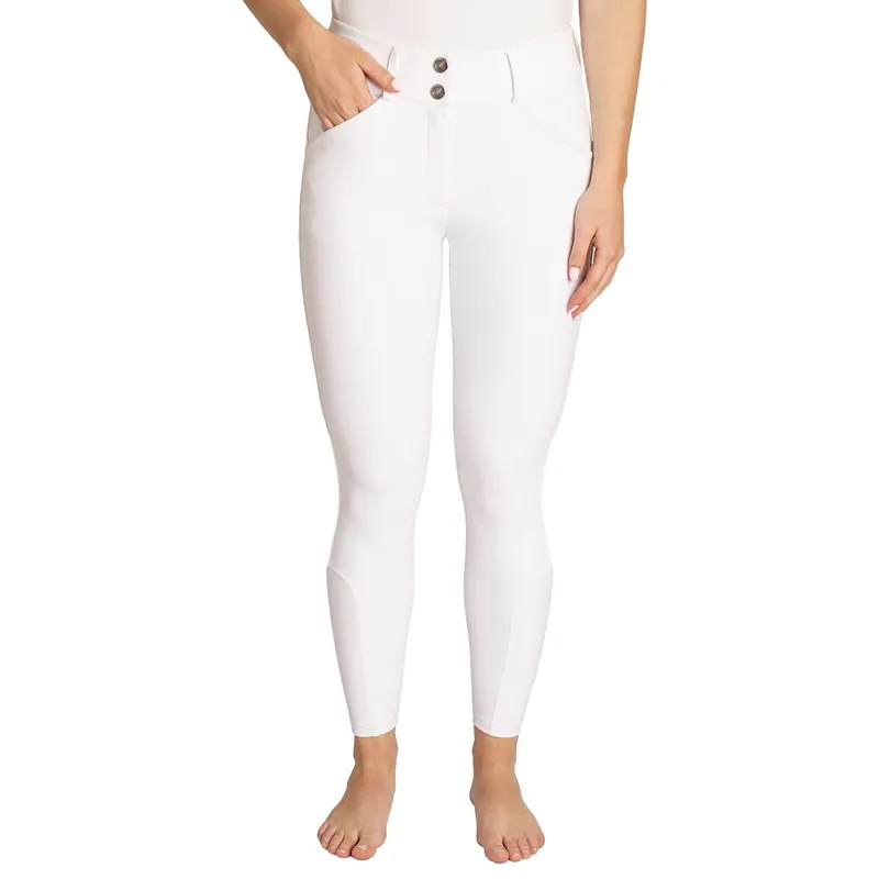 Kentucky Miami Full Grip Ladies Competition Breeches - White-2