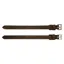 Rambo Micklem Bit Straps - Brown/Silver