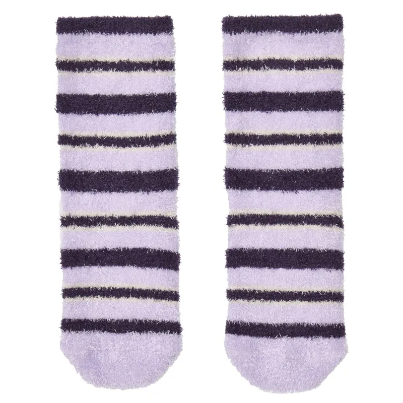 LeMieux Mini Sabrina Stripe Fluffies Junior Socks - Lilac-2